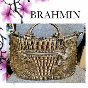 NWT Brahmin Robyn Locket Glossy Melbourne Leather